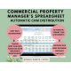 Commercial Property Management Spreadsheet with Automatic CAM Distribution, Excel & Google Sheets
