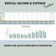 Rental Income Expense Tracker Landlord Tenant Properties Long-term Short-term Property Management