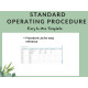 Standard Operating Procedure Template SOP | Company Task Documentation | Business Process Checklist | Excel Google Sheets