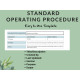 Standard Operating Procedure Template SOP | Company Task Documentation | Business Process Checklist | Excel Google Sheets