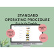 Standard Operating Procedure Template SOP | Company Task Documentation | Business Process Checklist | Excel Google Sheets