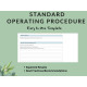 Standard Operating Procedure Template SOP | Company Task Documentation | Business Process Checklist | Excel Google Sheets