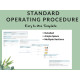 Standard Operating Procedure Template SOP | Company Task Documentation | Business Process Checklist | Excel Google Sheets
