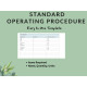 Standard Operating Procedure Template SOP | Company Task Documentation | Business Process Checklist | Excel Google Sheets