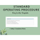 Standard Operating Procedure Template SOP | Company Task Documentation | Business Process Checklist | Excel Google Sheets