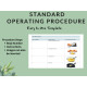 Standard Operating Procedure Template SOP | Company Task Documentation | Business Process Checklist | Excel Google Sheets
