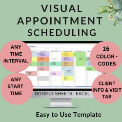 Patient Appointment Scheduling Template Clinic Medical Office - Any time intervals Appointment Status Google Sheets Excel