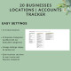 Multi-Business Accounting Spreadsheet: Income & Expense Tracker (Excel, Google Sheets) | 20 Businesses, Locations, Accounts