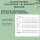 Multi-Business Accounting Spreadsheet: Income & Expense Tracker (Excel, Google Sheets) | 20 Businesses, Locations, Accounts