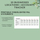 Multi-Business Accounting Spreadsheet: Income & Expense Tracker (Excel, Google Sheets) | 20 Businesses, Locations, Accounts