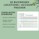 Multi-Business Accounting Spreadsheet: Income & Expense Tracker (Excel, Google Sheets) | 20 Businesses, Locations, Accounts