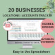 Multi-Business Accounting Spreadsheet: Income & Expense Tracker (Excel, Google Sheets) | 20 Businesses, Locations, Accounts