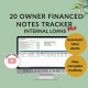Owner Financed Notes Tracker | Seller Financing Loan Spreadsheet (Excel & Google Sheets)